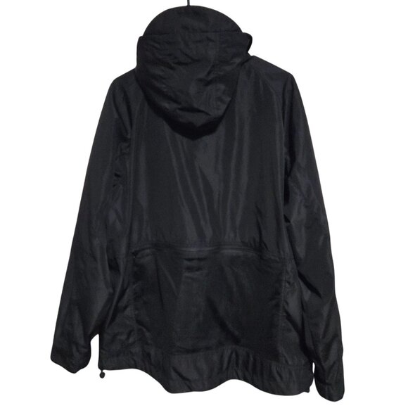 Forever 21 Hooded Utility Jacket Mens Size Large Black Pockets Zippered Back - Picture 2 of 9